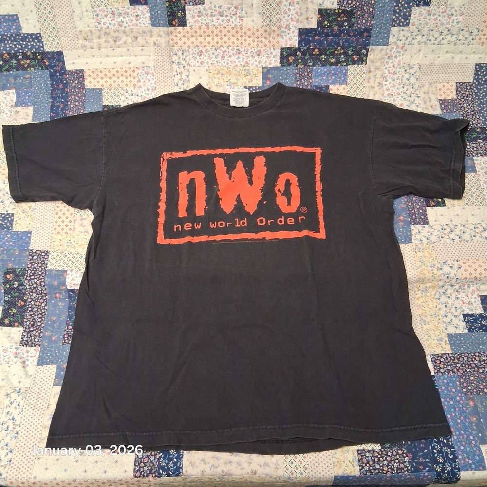 Vintage NWO No Mercy WCW Wrestling Red and Black T Shirt Size XL